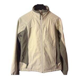 Free Country Jacket Mens Small Green Swoosh 3-Pocket Full Zip Inner Lining